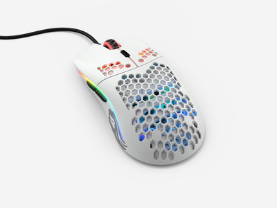 Maus gaming Glorious Model O, optik, me RGB, i bardhë mat