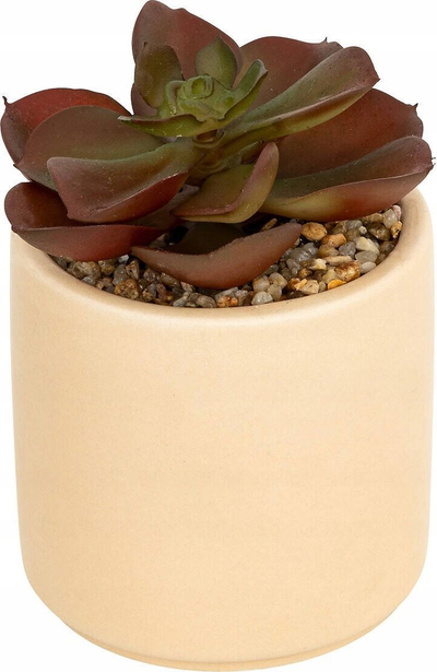 Dekor bimë artificiale NILS në vazo qeramike, 12 cm, jeshile
