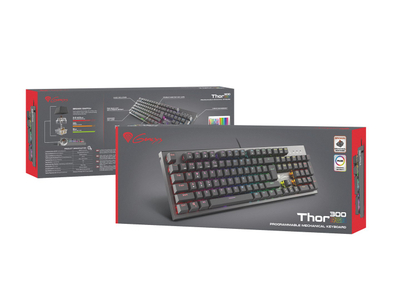 Tastierë lojnash Genesis Thor 300 RGB, Outemu Brown, e zezë