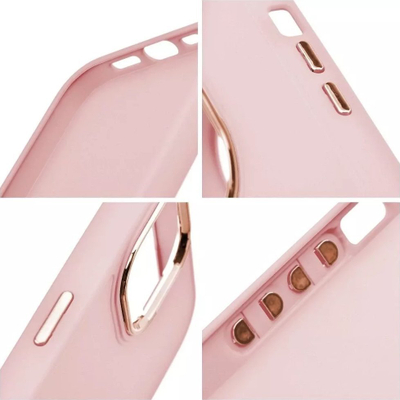 Kllëf telefoni Frame për Samsung S24 Ultra, TPU, skaje të përforcuara, rozë e zbehtë