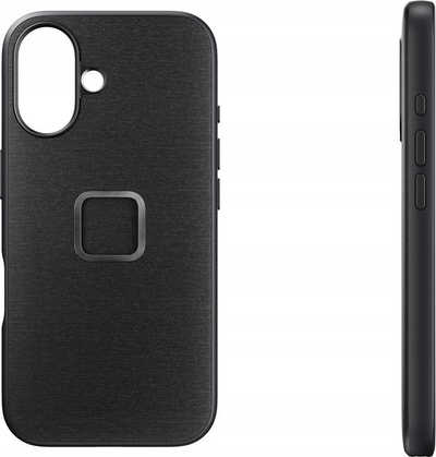 Kllëf telefoni Peak Design Everyday Fabric për iPhone 16, SlimLink magnetik, pëlhurë, ngjyrë charcoal
