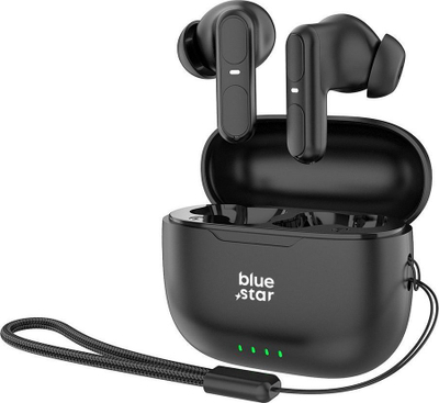 Kufje wireless Blue Star TWS BK31, stereo, me kuti karikimi, të zeza