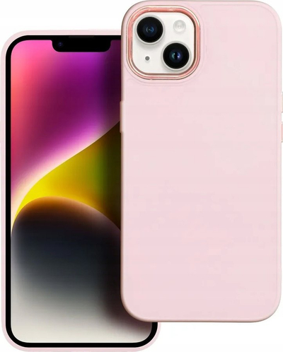 Këllëf telefoni Frame për Xiaomi Redmi Note 13, TPU, për kornizë mbrojtëse, rozë e çelur