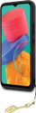Kuti mbrojtëse Guess 4G Charms Collection për Samsung Galaxy S23 FE, kamosh, kafe