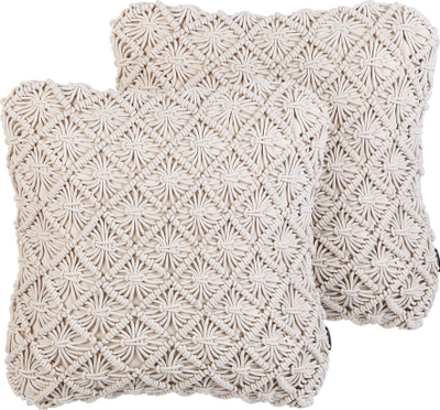 Set jastëkësh zbukurimi Beliani Kizkalesi, pambuk, 45x45 cm, ngjyrë krem