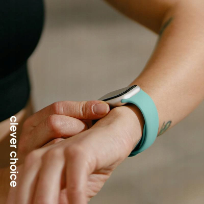 Rrip ore Crong CRG40LQBTRQ, për Apple Watch, silikon liquid, ngjyrë turquoise