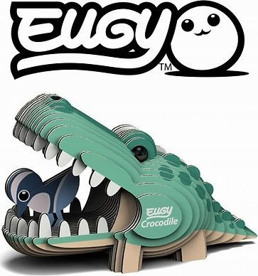 Puzzle 3D Eugy Crocodile, 22 pjesë, ekologjik, për fëmijë 6+