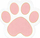 Peceta dekorative Party Deco Cat Paw, 15.5x14.5cm, 12 copë, e bardhë rozë