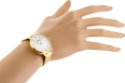 Orë grash PACIFIC X6094-05, çelik mesh, 34mm, ngjyrë ari