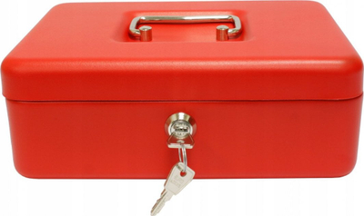 Kuti parash Metalplus Cash Box 21533AS_RED, metal, e kuqe