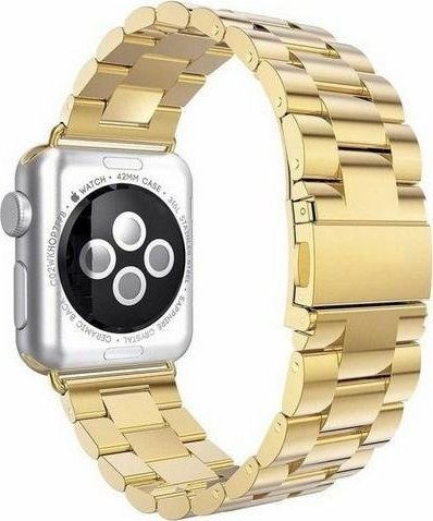 Rrip metalik Mercury për Apple Watch, 38/40/41 mm, çelik inoksi, ngjyrë ari