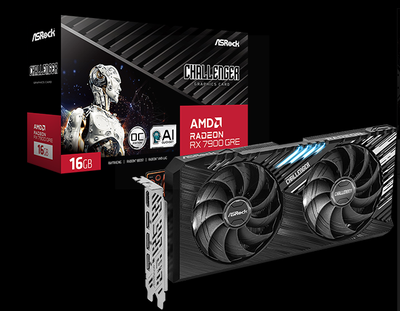 Kartë grafike ASRock AMD Radeon RX 7900 GRE Challenger, 16GB GDDR6, PCIe 4.0, e zezë