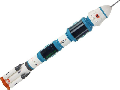 Set lodrash raketë kozmonautike Leantoys Space Rocket, 20 pjesë, 75cm, bardh e kaltër