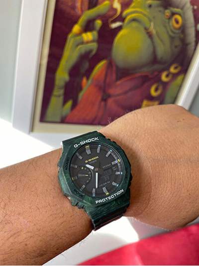 Orë për meshkuj Casio G-SHOCK GA-2100FR-3AER, e gjelbër