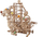 Puzzle 3D UGears Marble Run Spiral Hoist UGR70177, 266 pjesë, prej druri, shumëngjyrësh