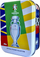 Set abetare Topps UEFA Euro 2024 Sticker Tin, kuti metalike, dizajn me shumë ngjyra