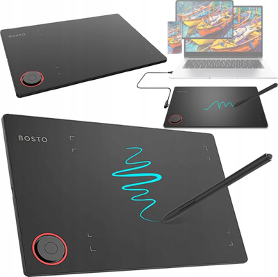 Tablet grafik Bosto T608, stylus me presion, USB, i zi