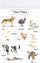Лепливи стикери Mama Paints Farm Animals 1, голем формат, илустрации на фармски животни, многуобојни