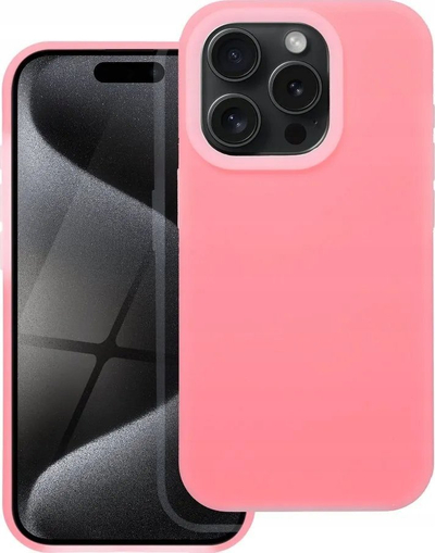 Kuti mbrojtëse Candy për iPhone 13 Pro Max, silikon, rozë
