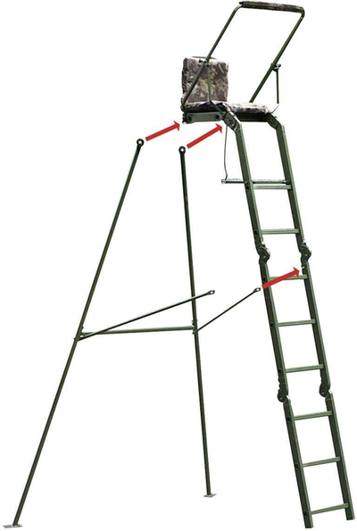 Set zgjatues për karrige vrojtimi Berger & Schröter 31746, metal, jeshil