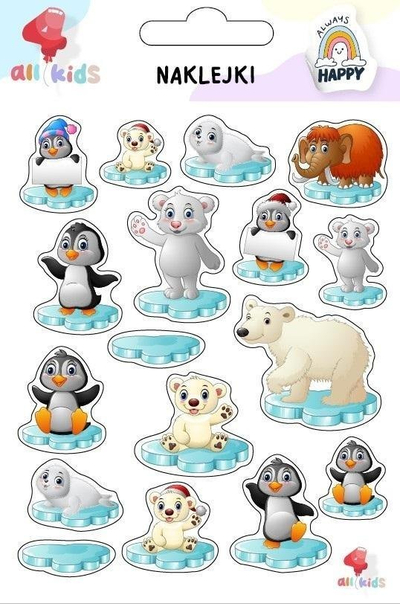 Stickera për kalamaj Dodo Penguin, set për zbukurim, 100 x 150 mm, shumëngjyrësh