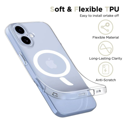 Mbrojtëse telefoni Tech-Protect FlexAir MagSafe për iPhone 17, TPU, transparente
