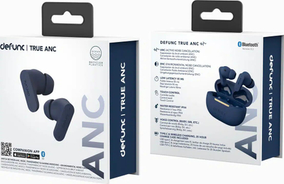 Kufje wireless Defunc Earbuds True ANC, in-ear, me kuti karikimi, blu
