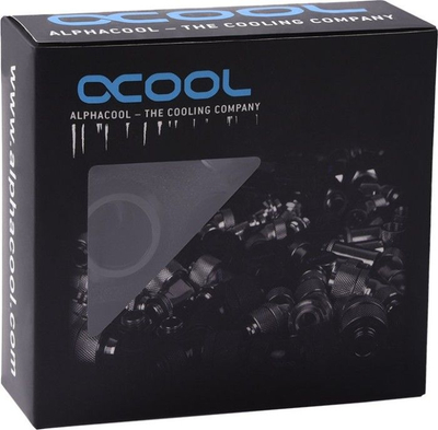 Fiting për HardTube Alphacool Eiszapfen PRO, 16mm G1/4, paketim sixpack, i zi