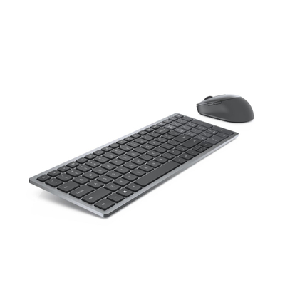 Tastierë dhe maus DELL KM7120W, RF Wireless + Bluetooth, QWERTY, e hirtë/titanium