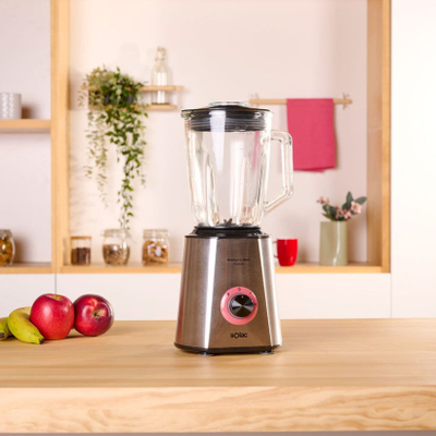 Blender me gotë Solac BV5728, 1500W, 1.5L, i argjendtë me të kuqe