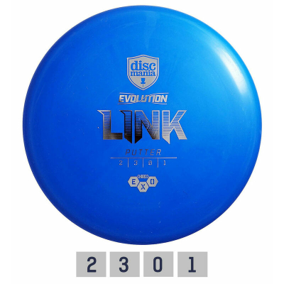 Disk golf Discmania Evolution Link Putter Hard Exo, 173176g, blu