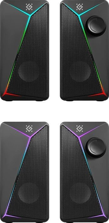 Bokse për PC Defender J5 2.0, 6W, USB, me LED, të zinj