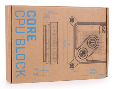 Блок за вода за процесор Alphacool Core 1 Aurora Carbon 13769, ARGB, црн