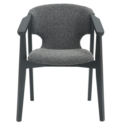 Kolltuk ngrënieje Yeger 62,5x60x79Hcm (HM9995.01), zezë/ gri