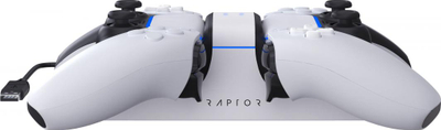 Karikues për kontrollera PS5 Raptor Gaming, USB, i bardhë