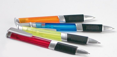 Set stilolapsa ballpoint, majë e butë, 4 copë, blu