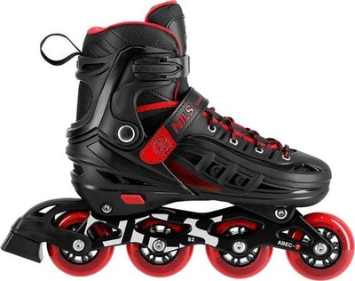 Patina inline Nils CYPHER NA18811A, me numër të rregullueshëm 34-38, për kalamaj dhe të rinj, të kuqe me të zezë