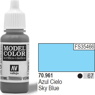Bojë akrilike Vallejo Model Color Sky Blue, 17ml, mat, blu e çelët