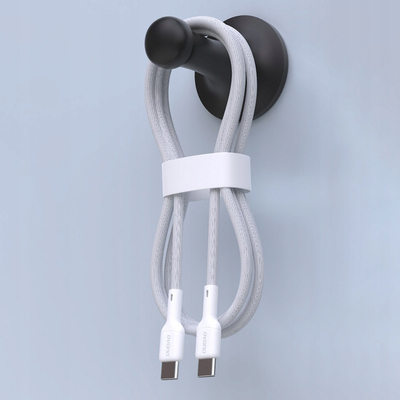 Kabllo USB C Dudao L9C, USB C me USB C, 2m, 65W, e bardhë