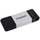 USB Kingston DataTraveler 80 - 128GB, i zi / argjendtë