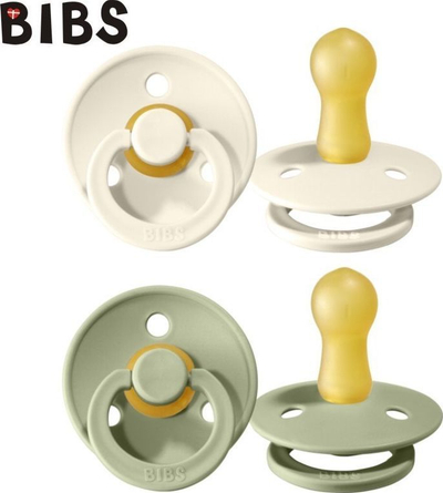 Set mema Bibs Sage Ivory, S, 2 copë, 0+, e bardhë/gjelbër