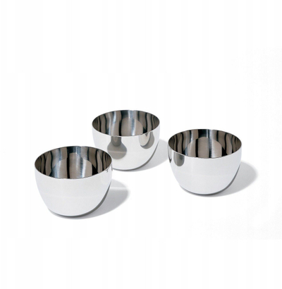 Set tasa Alessi Mami Bowl, 3 copë, inoks, argjend