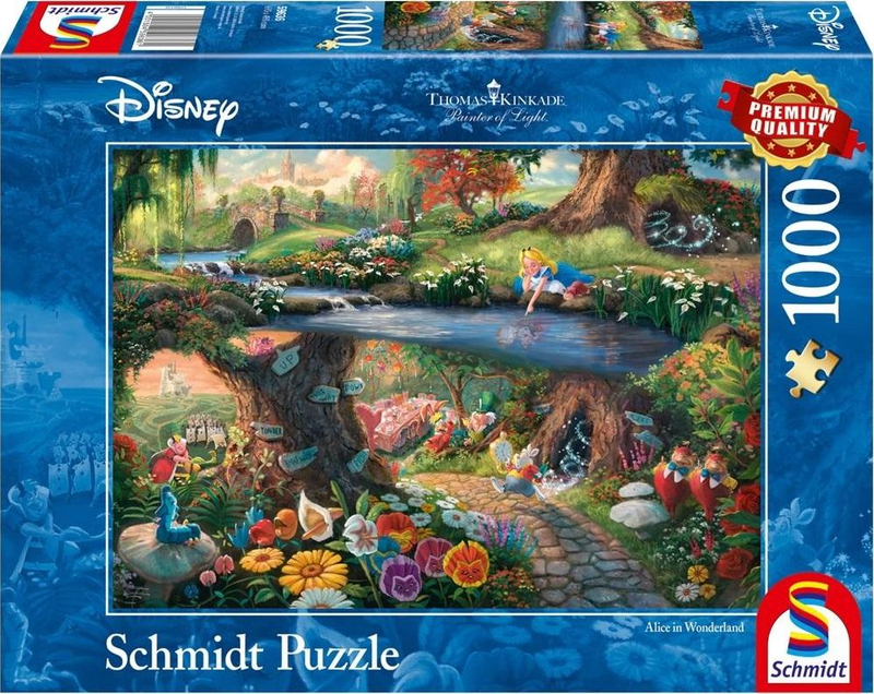 Puzzle Schmidt Spiele Thomas Kinkade Disney Alice in Wonderland, 1000 pjesë, shumëngjyrësh
