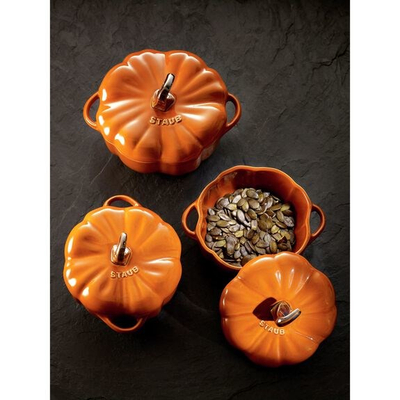 Enë gatimi qeramike Staub Cocotte Pumpkin, 12 cm, 0.5L, portokalli
