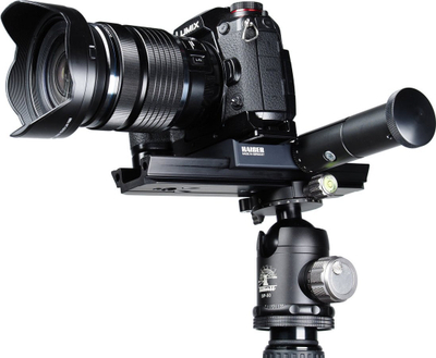 Shinë fokusi makro Kaiser 6556, QR Plate Arca-Swiss, dorezë e hollë, e zezë