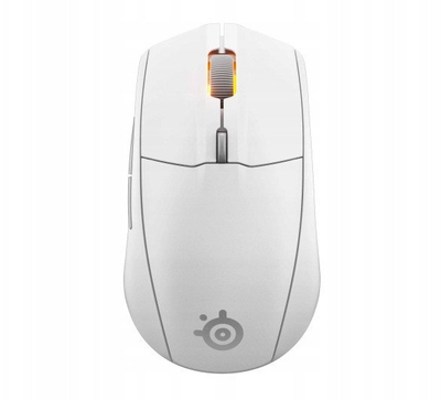 Maus за гејминг SteelSeries Rival 3 Wireless Gen 2, оптички TrueMove Air 18K, 2.4GHz и Bluetooth, бел