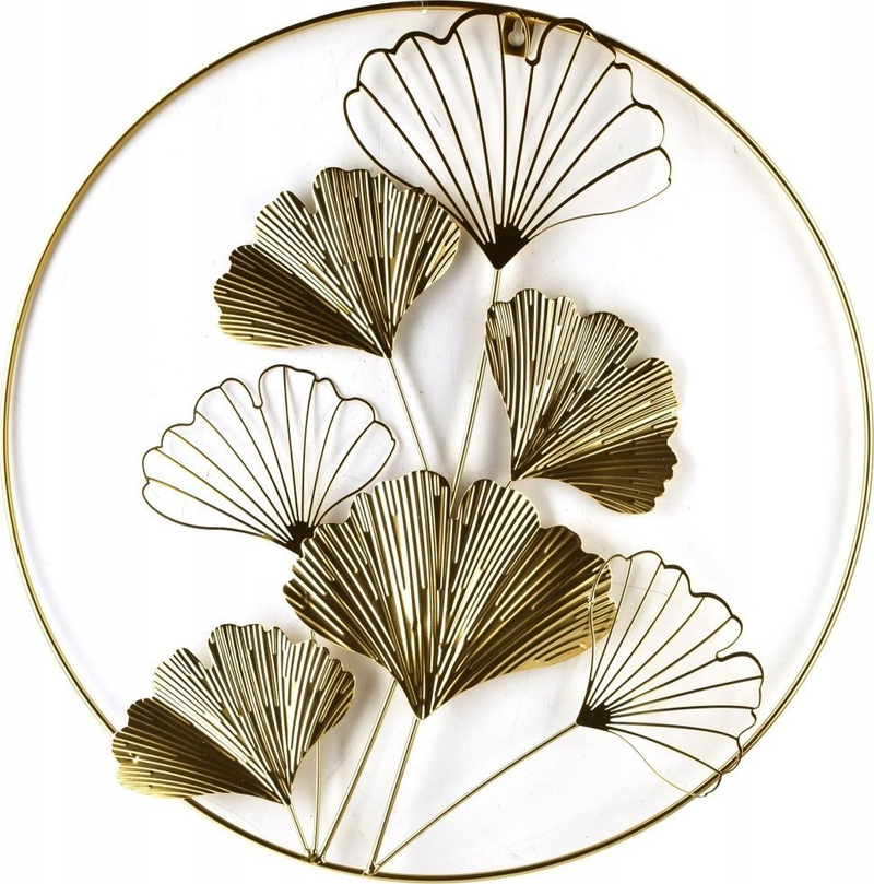 Dekor muri Mondex TALA GINGKO HTOP3997, metal, 45x45cm, ngjyrë ari