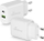 Karikues rrjeti MediaRange MRMA112, 25W, me 2 porta USB A dhe USB C, i bardhë