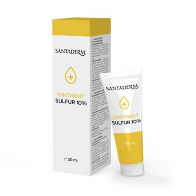 Pomadë lëkure Santaderm 10% sulfur, 30 ml