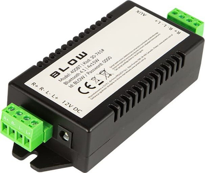 Amplifikator Bluetooth Blow 400BT, 4 kanale, 4x15W, i zi